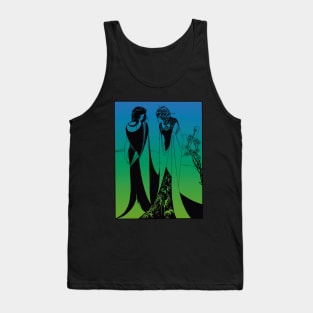 Salome and her mother (black on blue/green) Tank Top